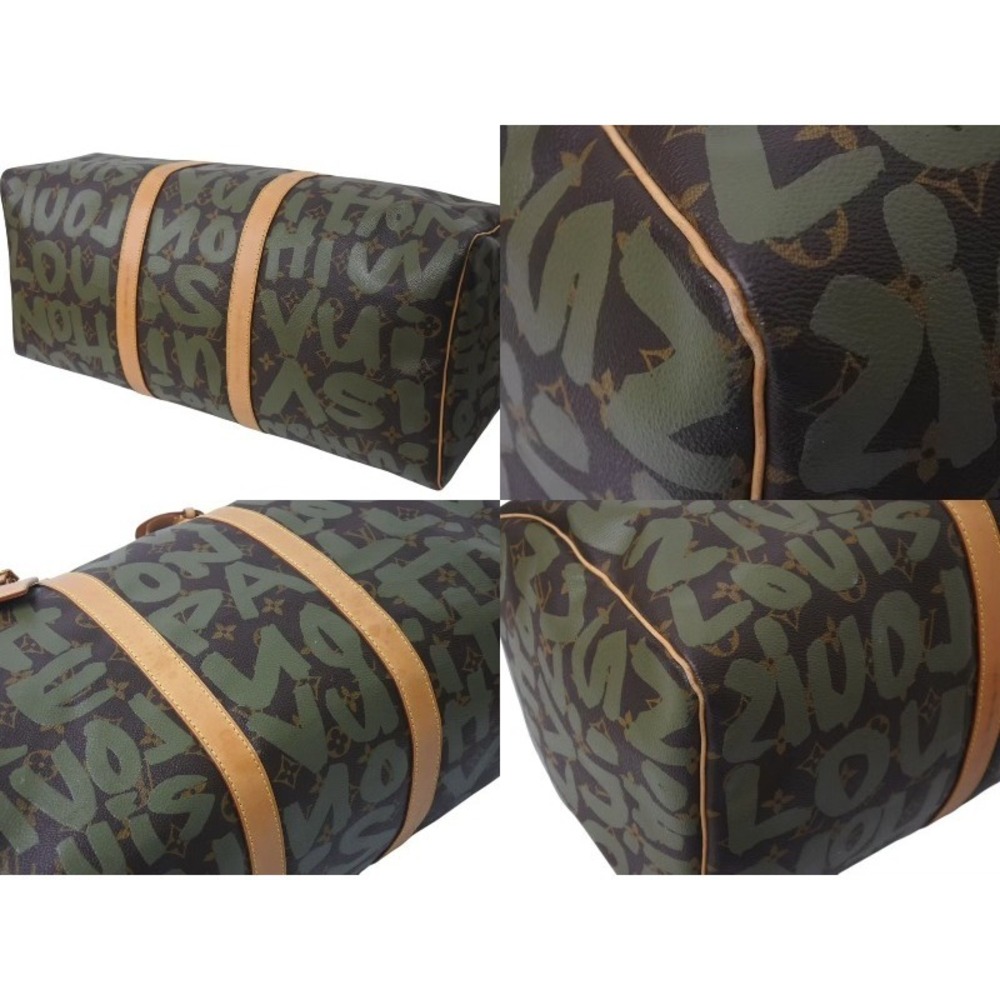 Louis Vuitton Keepall brown Khaki Green Monogram Graffiti - Picture 5 of 9